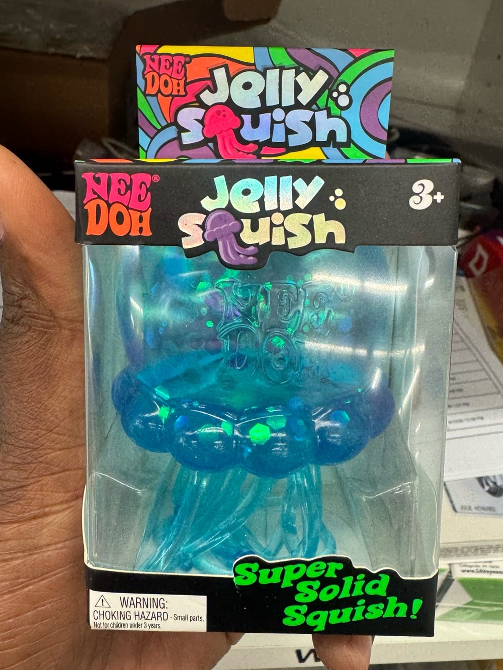 Jelly Squish Blue Kids Bath Toy - Super Solid Squish